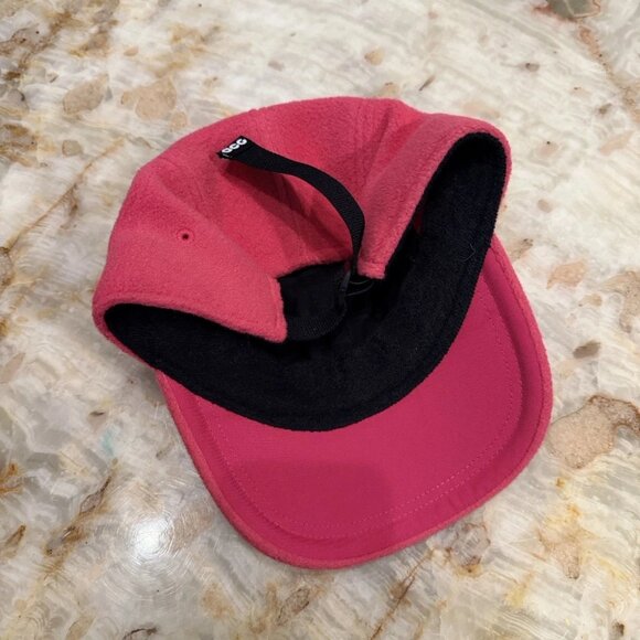 Vintage Nike ACG Fleece Hat Pink Yellow Logo Outdoor Hiking Cap Adjustable - Picture 3 of 3